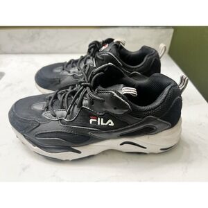Fila Ray Tracer Women's sporty chunky street wear Shoes Size 6 BlackWhite